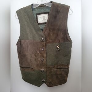 Vintage Nockstein Suede and Wool German Octoberfest Vest